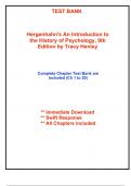 Test Bank for Hergenhahn's An Introduction to the History of Psychology&comma; 9th Edition by Henley &lpar;All Chapters included&rpar;