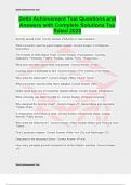 Delta Achievement Test Questions and Answers with Complete Solutions Top Rated 2025