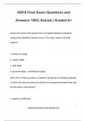 HDFS Final Exam Questions and  Answers 100&percnt; Solved &vert; Graded A&plus;
