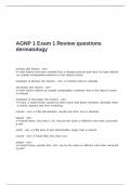 AGNP 1 Exam 1 Review questions dermatology