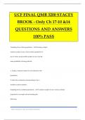 UCF FINAL QMB 3200 STACEY BROOK - Only Ch 17-10 &14 QUESTIONS AND ANSWERS 100&percnt; PASS
