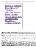 NRNP 6645 MIDTERM EXAM &vert; 2 LATEST VERSIONS &vert; MIDTERM REVIEW DIAGRAM &vert; 400&plus; ACTUAL QUESTIONS AND ANSWERS &vert; GRADED A&plus; &vert; ASSURED SUCCESS&period;