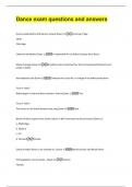 Dance exam questions and answers 