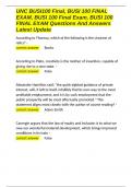 UNC BUSI100 Final&comma; BUSI 100 FINAL EXAM&comma; BUSI 100 Final Exam&comma; BUSI 100 FINAL EXAM Questions And
