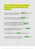 NATE CORE EXAM Questions with 100&percnt; Correct Answers Latest Versions 2025 GRADED A&plus;&period;