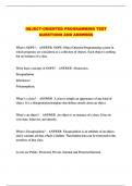 OBJECT-ORIENTED PROGRAMMING TEST QUESTIONS AND ANSWERS