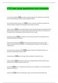 CTE test prep questions and answers 