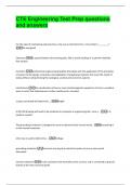 CTE Engineering Test Prep questions  and answers 