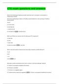 CTE exam questions and answers