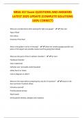 NRSG 317 Exam QUESTIONS AND ANSWERS LATEST 2025 UPDATE &lpar;COMPLETE SOLUTIONS 100&percnt; CORRECT&rpar;