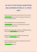 NC BLET STATE EXAM &vert; QUESTIONS AND ANSWERS RATED A&plus; &vert; LATEST 2025