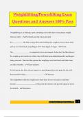 Weightlifting&sol;Powerlifting Exam Questions and Answers 100&percnt; Pass