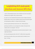 weightlifting EOT study guide Questions and Answers 100&percnt; Pass