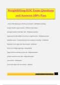 Weightlifting-EOC Exam Questions and Answers 100&percnt; Pass