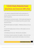 USAW Study Materials Exam Questions and Answers 100&percnt; Pass