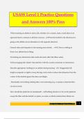 USAW Level 1 Practice Questions and Answers 100&percnt; Pass