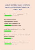 NC BLET STATE EXAM &vert; 300 QUESTIONS AND VERIFIED ANSWERS &vert; GRADED A&plus; &vert; LATEST 2025