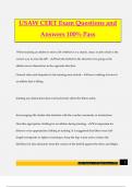 USAW CERT Exam Questions and Answers 100&percnt; Pass