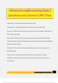 Weightlifting Bundled Exams Questions and Answers 100&percnt; Pass Guaranteed &vert; Updated 2025