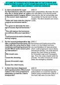 ATI CARE OF PATIENTS WITH PROBLEMS OF THE THYROID AND PARATHYROID GLANDS LATEST EXAM 2024-2025 WITH 194 ACTUAL QUESTIONS AND CORRECT VERIFIED ANSWERS
