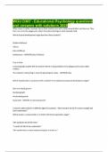 WGU D307 - Educational Psychology questions and answers with solutions 2025