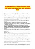 SALESFORCE DATA CLOUD CERTIFICATION PREP EXAM ALL QUESTIONS AND ANSWERS 2025