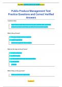 Publix Produce Management Test  Practice Questions and Correct Verified  Answers