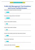Publix Deli Management Test Questions and Correct Verified Answers