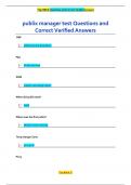 publix manager test Questions and  Correct Verified Answers