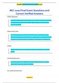 REC 2100  Exam Questions and Correct Verified Answers