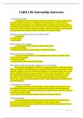 Child Life Internship Interview
