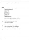 CHAPTER 1&colon; Orientation to the Human Body