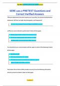 SERE 100&period;2 PRETEST Questions and  Correct Verified Answers