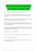 Essential of Fire Fighting 7th edition 2024&sol;2025