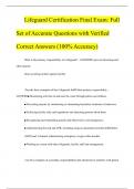 Lifeguard Final Exam 2025&colon; Complete Set of Verified Questions and Correct Answers