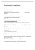 Psychopathology Exam 1 Actual Questions And Answers Guaranteed Pass&vert; Graded A&plus;&period;
