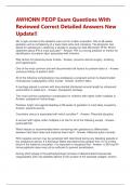 AWHONN PEOP Exam Questions With Reviewed Correct Detailed Answers New Update&excl;&excl;