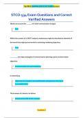 STCO-534 Exam Questions and Correct  Verified Answers