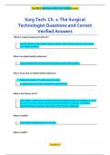 Surg Tech&colon; Ch&period; 1-The Surgical  Technologist Questions and Correct  Verified Answers