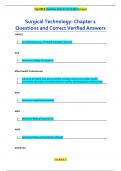 Surgical Technology&colon; Chapter 1 Questions and Correct Verified Answers