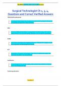 Surgical Technologist Ch 1&comma; 3&comma; 4&comma; Questions and Correct Verified Answers