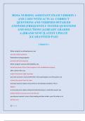 HOSA NURSING ASSISTANT EXAM VERSION 1  AND 2 2025 WITH ACTUAL CORRECT  QUESTIONS AND VERIFIED DETAILED  ANSWERS &vert;FREQUENTLY TESTED QUESTIONS  AND SOLUTIONS &vert;ALREADY GRADED  A&plus;&vert;BRAND NEW&excl;&excl;&vert;LATEST UPDATE  &vert;GUARANTEED PASS