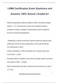 LVMH Certification Exam Questions and  Answers 100&percnt; Solved &vert; Graded A&plus;