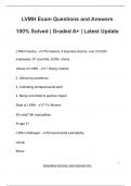 LVMH Exam Questions and Answers  100&percnt; Solved &vert; Graded A&plus; &vert; Latest Update