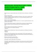 MEDSURG RESPIRATORY FINAL QUESTIONS WITH 100&percnt; CORRECT ANSWERS