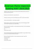 American Home Inspectors Training AHIT 2024&sol;2025