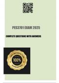 PES3701 EXAM 2025 COMPLETE QUESTIONS WITH ANSWERS