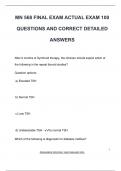 MN 568 FINAL EXAM ACTUAL EXAM 100  QUESTIONS AND CORRECT DETAILED  ANSWERS