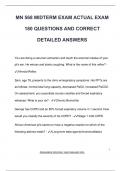 MN 568 MIDTERM EXAM ACTUAL EXAM  180 QUESTIONS AND CORRECT  DETAILED ANSWERS