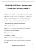 MNG3702 UNISA Exam Questions and  Answers 100&percnt; Solved &vert; Graded A&plus;